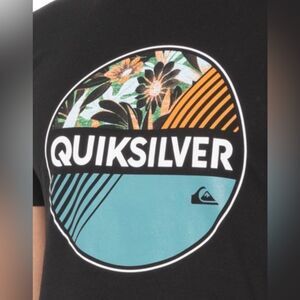 Quiksilver Surfer Wheel of Fortune T-Shirt - Short Sleeve Black Medium M Mens